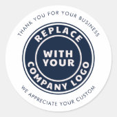 Sticker Rond Ajouter un logo d'entreprise Société promotionnell (Devant)