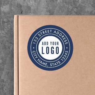 Sticker Rond Ajouter un logo Double bordure Couleur personnalis