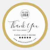 Sticker Rond Ajouter un logo personnalisé Contrôle du Merci des (Devant)