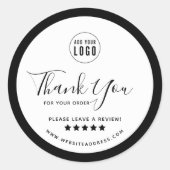 Sticker Rond Ajouter un logo personnalisé Contrôle du Merci des (Devant)