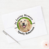 Sticker Rond Ajouter un mémorial photo pour animaux (Enveloppe)