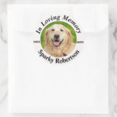Sticker Rond Ajouter un mémorial photo pour animaux (Sac)