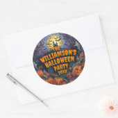 Sticker Rond Ajouter un nom Année Halloween (Enveloppe)