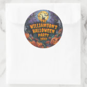 Sticker Rond Ajouter un nom Année Halloween (Sac)