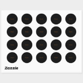 Sticker Rond Ajouter un nom Elegant Creative Classic Handwritin (Feuille)