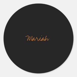 Sticker Rond Ajouter un nom Elegant Creative Classic Handwritin
