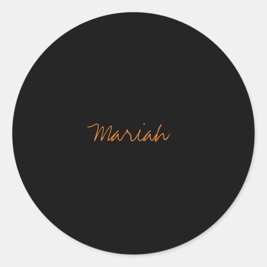Sticker Rond Ajouter un nom Elegant Creative Classic Handwritin (Devant)