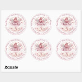 Sticker Rond Ajouter un nom Fairy & Flowers (Feuille)