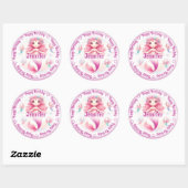 Sticker Rond Ajouter un nom Mermaid (Feuille)