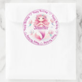 Sticker Rond Ajouter un nom Mermaid (Sac)