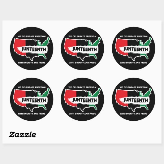 Sticker Rond Ajouter un nom Modifier le texte USA Carte Junette (Feuille)