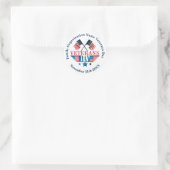 Sticker Rond Ajouter un nom Texte Jour des anciens combattants  (Sac)