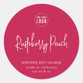 Sticker Rond Ajouter un script de logo personnalisé couleur min (Devant)