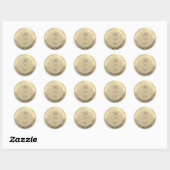 Sticker Rond Ajouter un texte Gold Daffodique mars (Feuille)