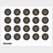Sticker Rond Ajouter un texte personnalisé Remplacer par Slogan (Feuille)