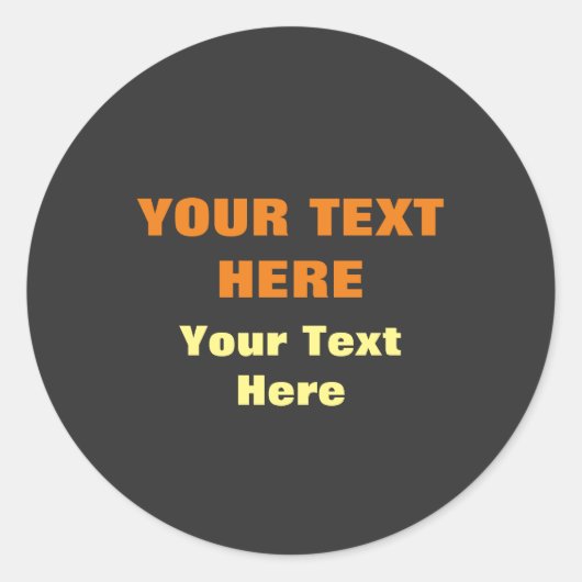 Sticker Rond Ajouter un texte personnalisé Remplacer par Slogan (Devant)