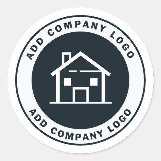 Sticker Rond Ajouter une marque d'agent immobilier de logo d'en (Devant)