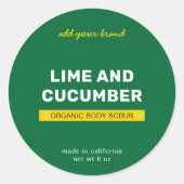 Sticker Rond Ajouter une marque entièrement personnalisée Coule (Devant)