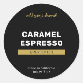 Sticker Rond Ajouter une marque entièrement personnalisée Coule (Devant)