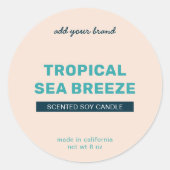 Sticker Rond Ajouter une marque entièrement personnalisée Coule (Devant)