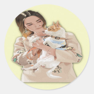 Sticker Rond Ajouter une photo personnalisée