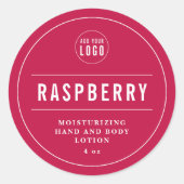 Sticker Rond Ajouter votre logo Bordure et lignes blanches Coul (Devant)