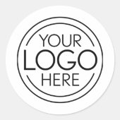Sticker Rond Ajouter votre logo Business Modern Minimalist - Bl (Devant)