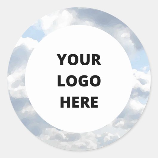 Sticker Rond Ajouter votre logo Cloud (Devant)