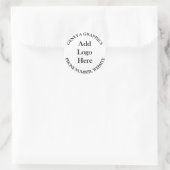 Sticker Rond Ajouter votre logo et vos informations professionn (Sac)
