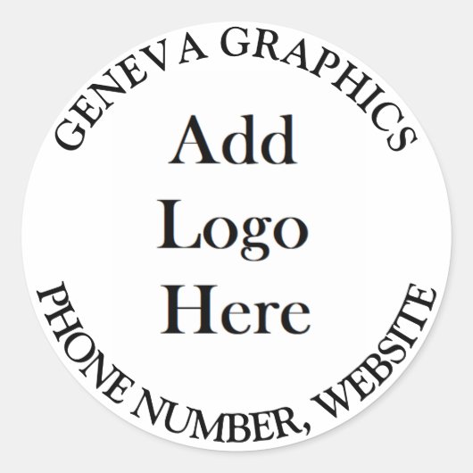 Sticker Rond Ajouter votre logo et vos informations professionn (Devant)