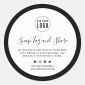 Sticker Rond Ajouter votre logo Modifier la couleur de bordure  (Devant)