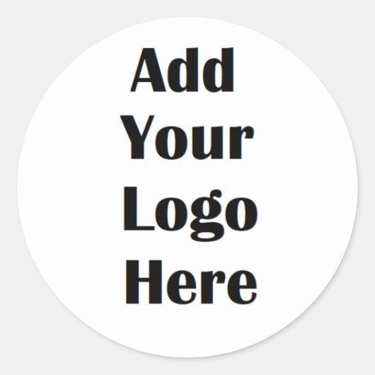 Sticker Rond Ajouter votre logo Personnalisez les logos commerc (Devant)