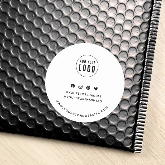 Sticker Rond Ajouter votre logo Social Media Branding