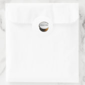 Sticker Rond Ajouter votre nom texte brun noir tambour battemen (Sac)