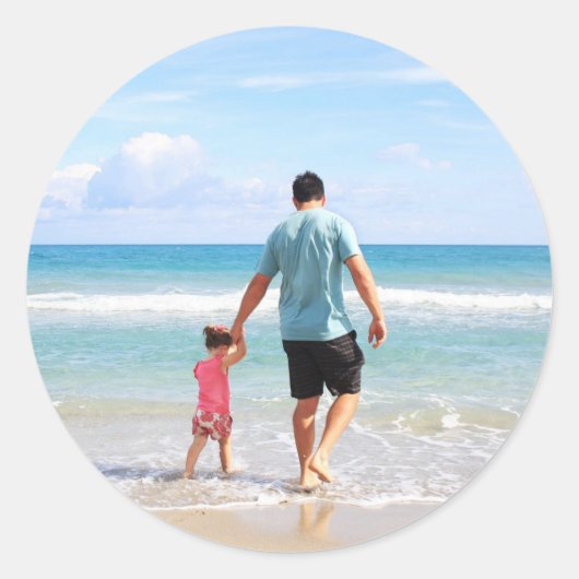 Sticker Rond Ajouter votre propre photo et/ou texte (Devant)