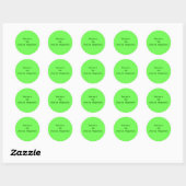 STICKER ROND AJOUTER VOTRE PROPRE STICKER-TEXTE (Feuille)