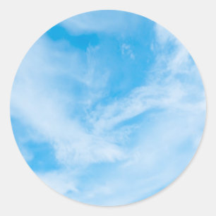 Sticker Rond Ajouter votre texte Clouds Modèle bleu ciel vierge