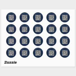 Sticker Rond Ajoutez votre code QR avec un message marketing co