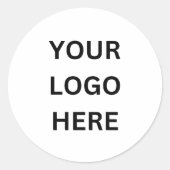 Sticker Rond Ajoutez votre logo, (Devant)