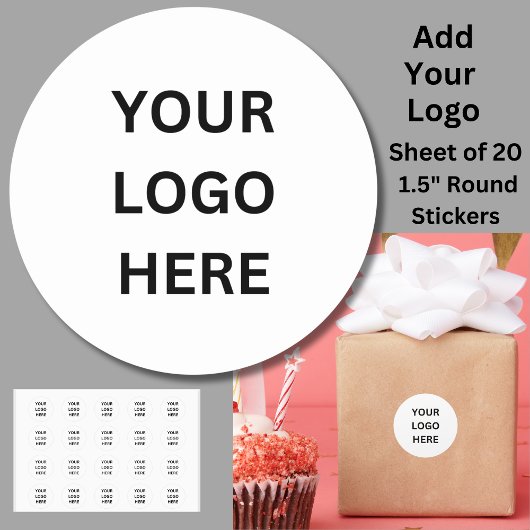 Sticker Rond Ajoutez votre logo,