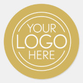 Sticker Rond Ajoutez votre logo Business Modern Minimalist - (Devant)