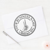 Sticker Rond Ajoutez Votre Logo D'entreprise Peintre (Enveloppe)