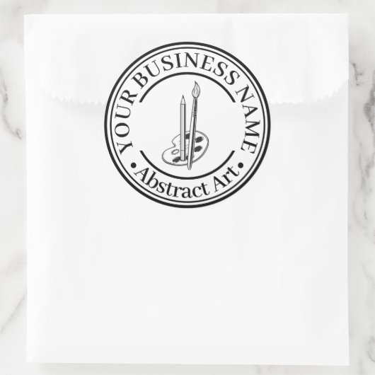Sticker Rond Ajoutez Votre Logo D'entreprise Peintre (Sac)
