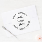Sticker Rond Ajoutez votre logo et vos informations d'entrepris (Enveloppe)