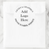 Sticker Rond Ajoutez votre logo et vos informations d'entrepris (Sac)