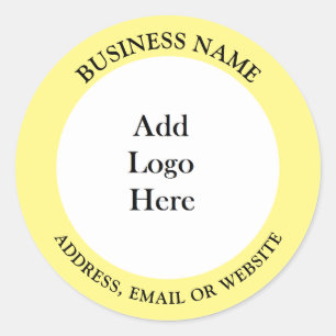 Sticker Rond Ajoutez votre logo, votre nom et votre site Web ou