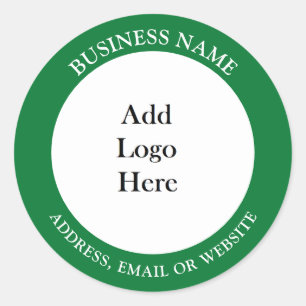 Sticker Rond Ajoutez votre logo, votre nom et votre site Web ou