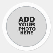Sticker Rond Ajoutez votre propre photo spéciale (Devant)