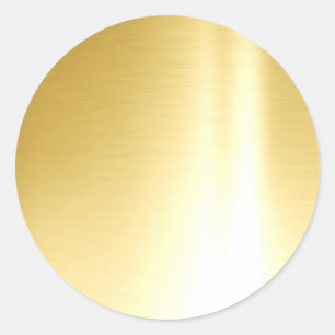 Sticker Rond Ajoutez Votre Texte Glam Or Modèle Élégant Vierge