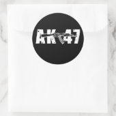 Sticker Rond AK-47 Kalashnikov Droits des armes à fusil (Sac)